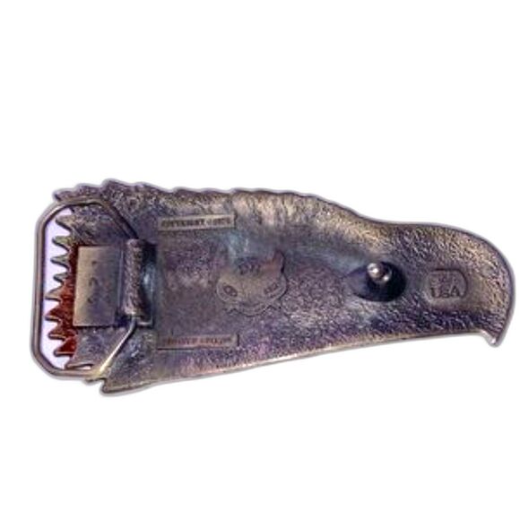 AMERICAN BALD EAGLE 1970s Belt Buckle Made in USA Brass Size 4.75 x 2.55 inches - Picture 6 of 9